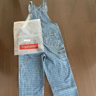 SUPREME Large シュプリーム ジャガードロゴデニムオーバーオール