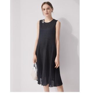 フォクシー(FOXEY)のFOXEY Knit Dress "Foret Noire" 38(ひざ丈ワンピース)