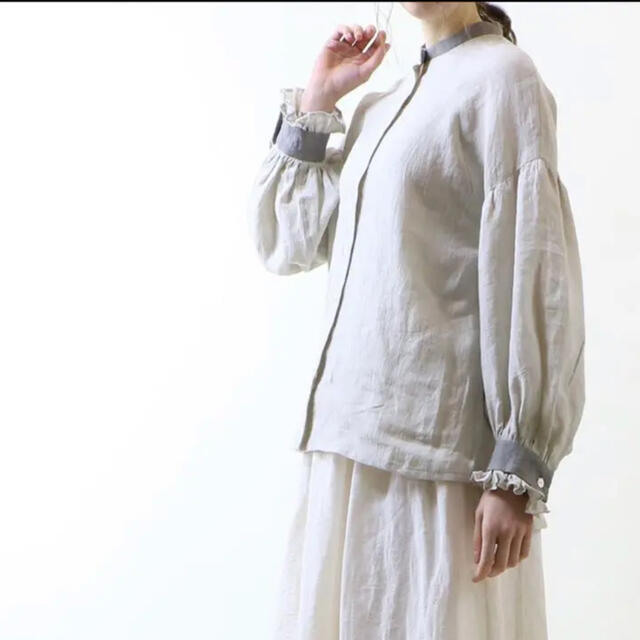 nest Robe(ネストローブ)のMAGALI マガリ＊新品 ファナージュリネン フリル袖ブラウス レディースのトップス(シャツ/ブラウス(長袖/七分))の商品写真