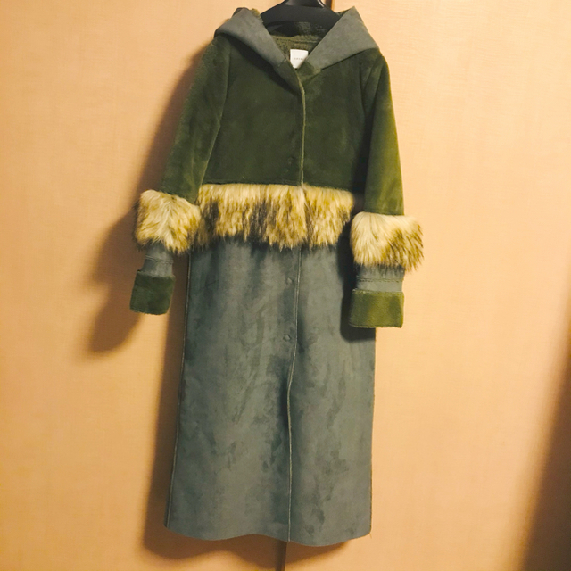 Ameri FUR DOCKING MOUTON COAT カーキ - www.fyrlois.com.ve