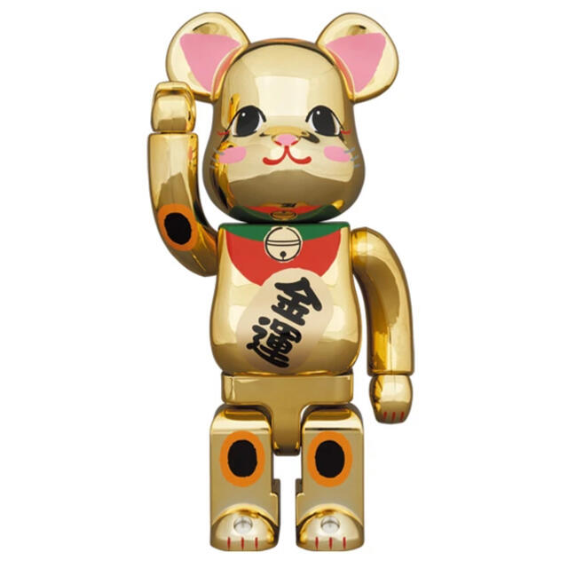 エンタメ/ホビーBE@RBRICK 招き猫 金運 黒メッキ 100％ & 400％