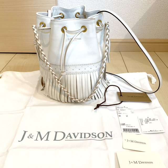 レディース最終お値下げ◆j&m davidson 保存袋付き　カーニバル　ホワイト　イエナ