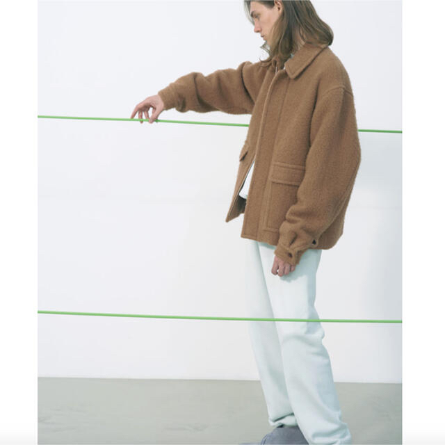 オーラリー BABY CAMEL BRUSHED MELTON BLOUSON