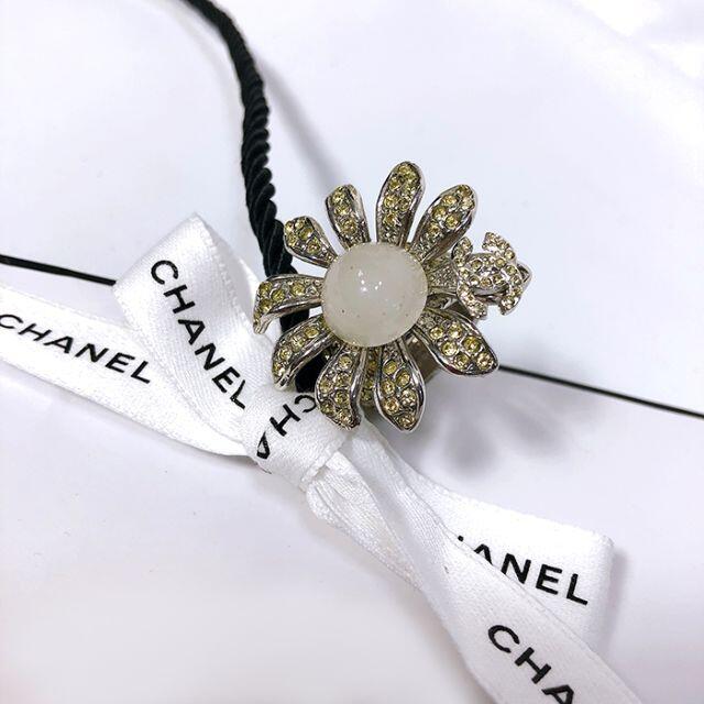 【CHANEL/シャネル】リング　指輪　ラインストーン　ココ　フラワーカメリア