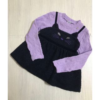 アナスイミニ(ANNA SUI mini)の今季 アナスイミニ ねこ ビスチェ Tシャツ チュニック 120(Tシャツ/カットソー)