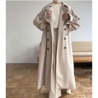 トゥデイフル(TODAYFUL)のwillfully jersey melton trench long coat(ロングコート)