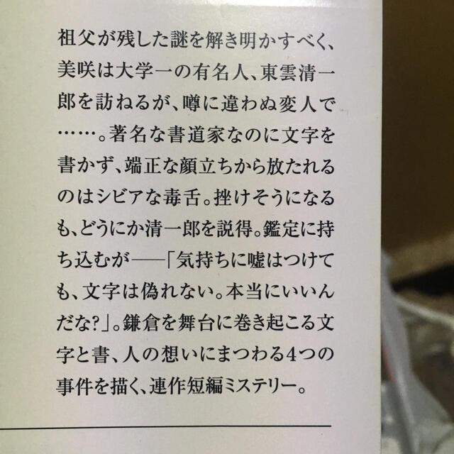 筆跡鑑定人・東雲清一郎は、書を書かない。 エンタメ/ホビーの本(文学/小説)の商品写真