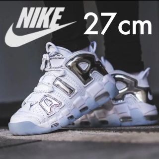 ナイキ(NIKE)の美品 希少完売 NIKE AIR MORE UPTEMPO クローム 27cm(スニーカー)