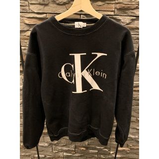 カルバンクライン(Calvin Klein)の90sカルバンクライン　ロゴ　スウェット　セーター　ビンテージ　黒　ブラック(スウェット)