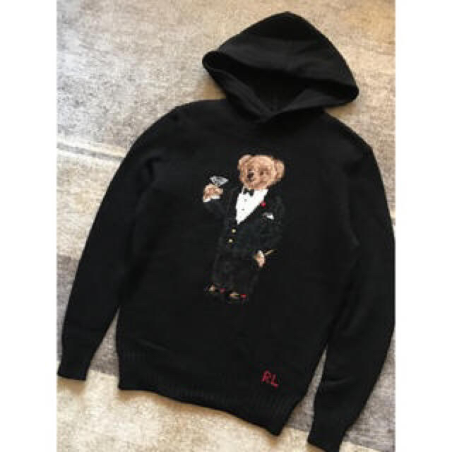 POLO RALPH LAUREN(ポロラルフローレン)の定価56000円　ポロベア　ニットパーカー　マティーニベア レディースのトップス(ニット/セーター)の商品写真