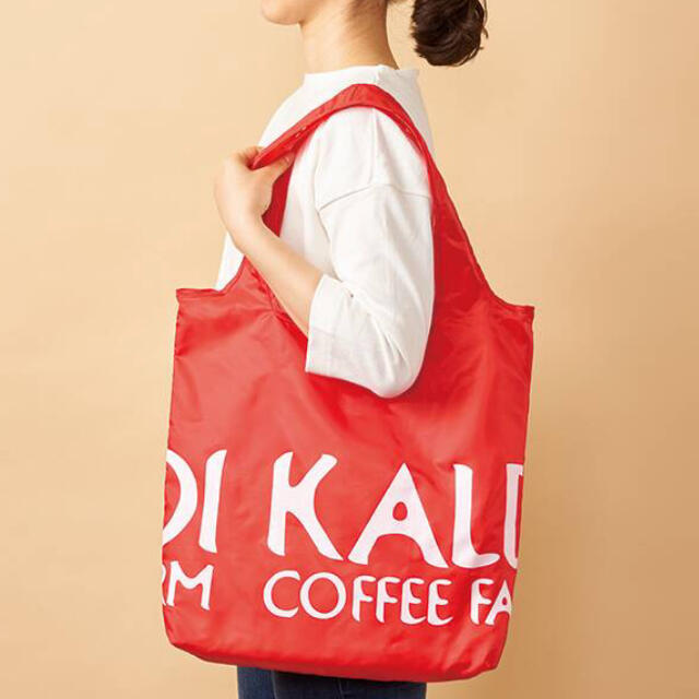 KALDI(カルディ)のカルディ　エコバッグ　赤 レディースのバッグ(エコバッグ)の商品写真