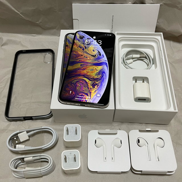 Apple iPhone XS Max 256GBシルバーSIMフリー＋おまけ