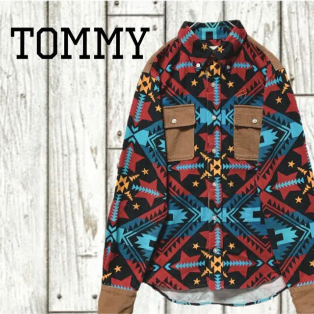 TOMMY(トミー)のあき様専用★TOMMY レア ウエスタン ネイティブ柄 ネルシャツ メンズのトップス(シャツ)の商品写真