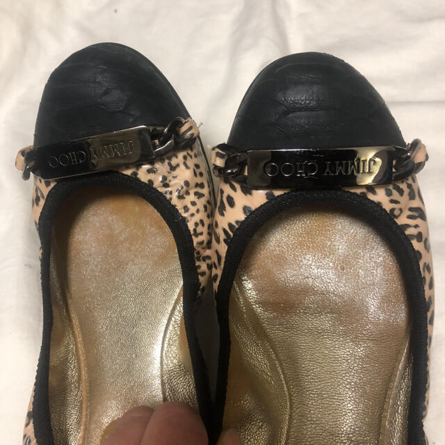 JIMMY CHOO(ジミーチュウ)のジミーチュウ    フラットシューズ　レオパード  レディースの靴/シューズ(バレエシューズ)の商品写真