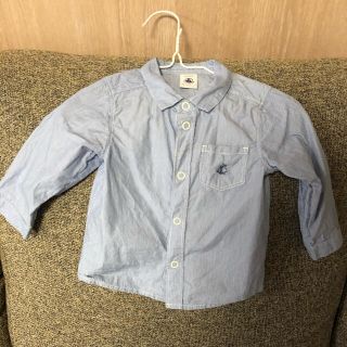 プチバトー(PETIT BATEAU)のプチバトー　シャツ　12m 74cm(シャツ/カットソー)