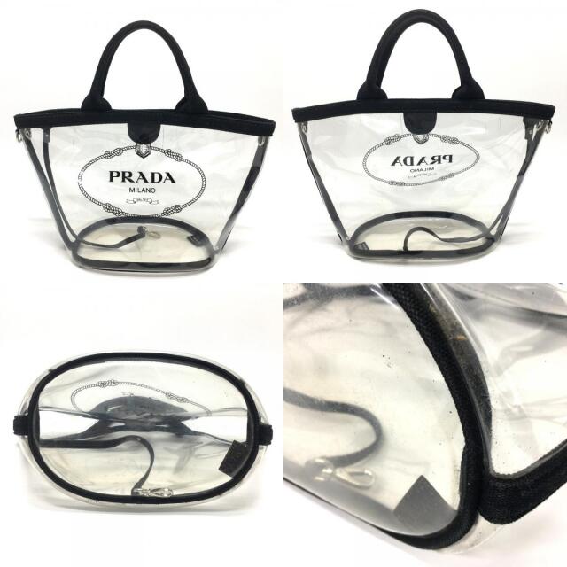 PRADA(プラダ)のプラダ プレックス カナパ ファブリック 2way 1BG187 クリアバッグ レディースのバッグ(トートバッグ)の商品写真