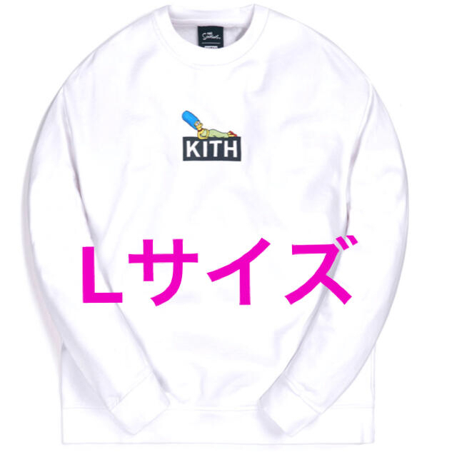 kith simpsons コラボBOXLOGOクルーネックL