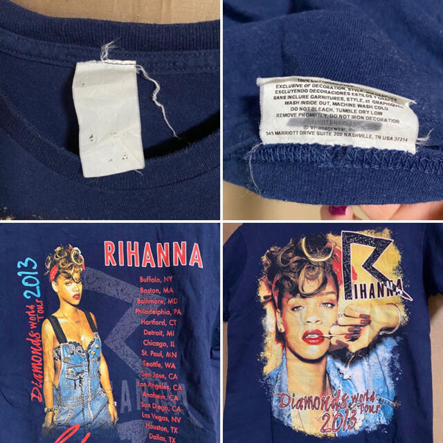 【RIHANNA Tee／両面・送料込・即購入可】リアーナ 2013ツアーTee レディースのトップス(Tシャツ(半袖/袖なし))の商品写真