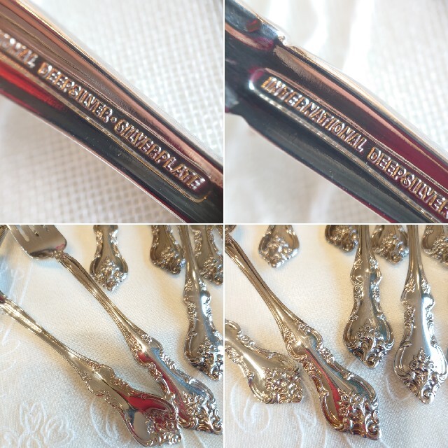 カトラリーセット 純銀Pの通販 by antique shop |ラクマ シルバープレート ナイフ フォーク スプーン 特価超特価