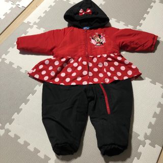 ディズニー(Disney)の95サイズ　ミニーちゃん　ジャンプスーツ　帽子付(ウエア)