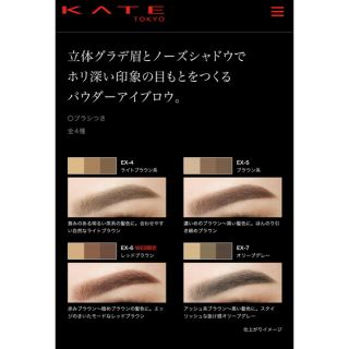 KATE - ケイト デザイニングアイブロウ3D EX7 限定 オリーブグレーの