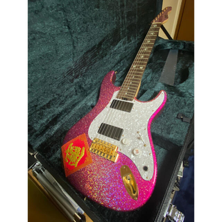 イーエスピー(ESP)のESP SNAPPER-7 Ohmura Custom Twinkle Pink(エレキギター)