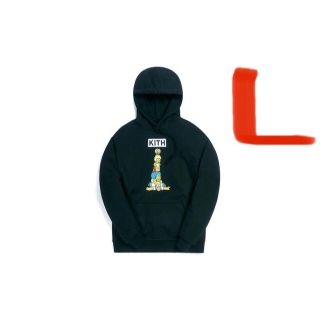 シュプリーム(Supreme)のKITH SIMPSONS Hoodie 黒　L(パーカー)