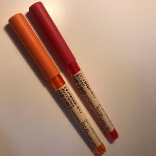 ムジルシリョウヒン(MUJI (無印良品))の無印良品 こすって消せるボールペン 0.5mm 赤・オレンジ(ペン/マーカー)