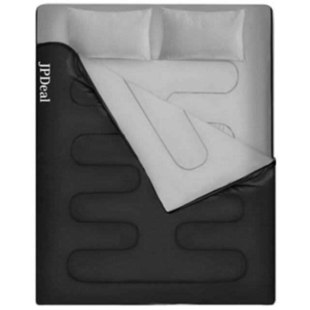JPDeal 寝袋 封筒型 シュラフ コンプレッションバッグ 枕付き