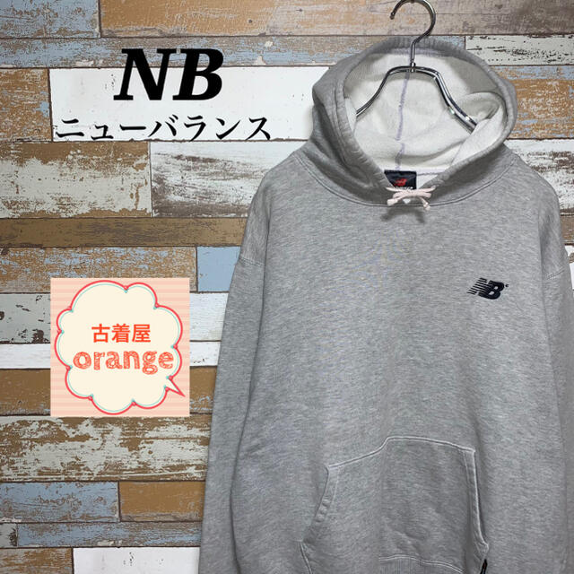 New Balance(ニューバランス)の【Mサイズ】ニューバランス　パーカー　プルオーバー　トップス　刺繍ロゴ メンズのトップス(パーカー)の商品写真