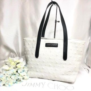 ジミーチュウ(JIMMY CHOO)の美品☆　ジミーチュウ　ミニ サラ　トートバッグ　エンボス(トートバッグ)