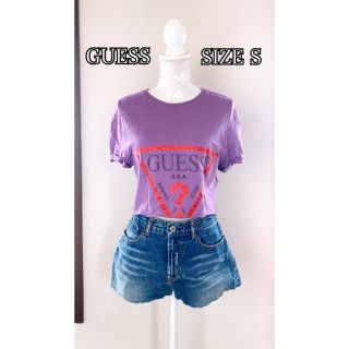 ゲス(GUESS)のGUESS  ショート丈半袖ロゴTシャツ S(Tシャツ(半袖/袖なし))