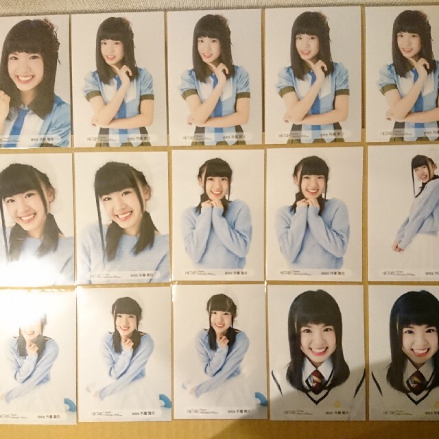 HKT48 生写真 外薗葉月 2016年 2017年 月別生写真 58枚