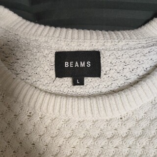 ビームス(BEAMS)のBEAMSセーター(白)　サイズL(ニット/セーター)