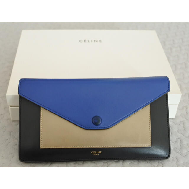 celine(セリーヌ)のCELINE セリーヌ 財布 長財布 クラッチウォレット バイカラー レディースのファッション小物(財布)の商品写真