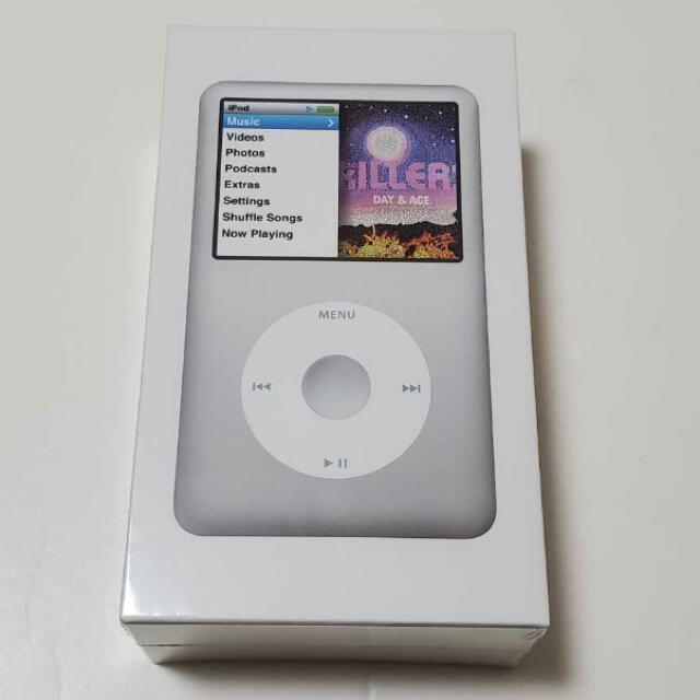 Apple(アップル)のiPod classic 160GBシルバーMC293J/A新品未開封品希少品 スマホ/家電/カメラのオーディオ機器(ポータブルプレーヤー)の商品写真