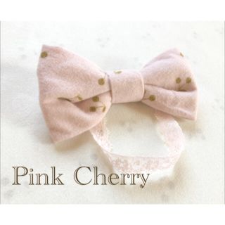 ベビーカチューシャ　Pink Cherry(帽子)