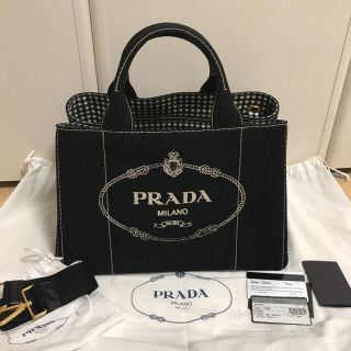 売り切り希望  PRADA カナパ ギンガムチェック