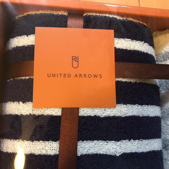 UNITED ARROWS(ユナイテッドアローズ)のユナイテッドアローズボーダータオルセット　箱なしは（800円） インテリア/住まい/日用品の日用品/生活雑貨/旅行(タオル/バス用品)の商品写真