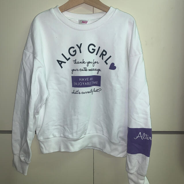 ALGY☆スウェット☆トレーナー☆140 キッズ/ベビー/マタニティのキッズ服女の子用(90cm~)(Tシャツ/カットソー)の商品写真