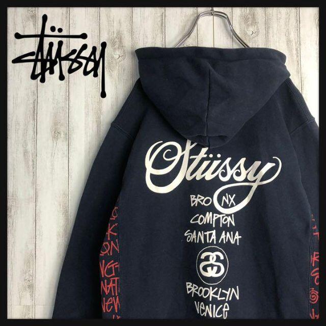 【最高デザイン】 STUSSY ワールドツアー 総柄 即完売モデル パーカー | フリマアプリ ラクマ