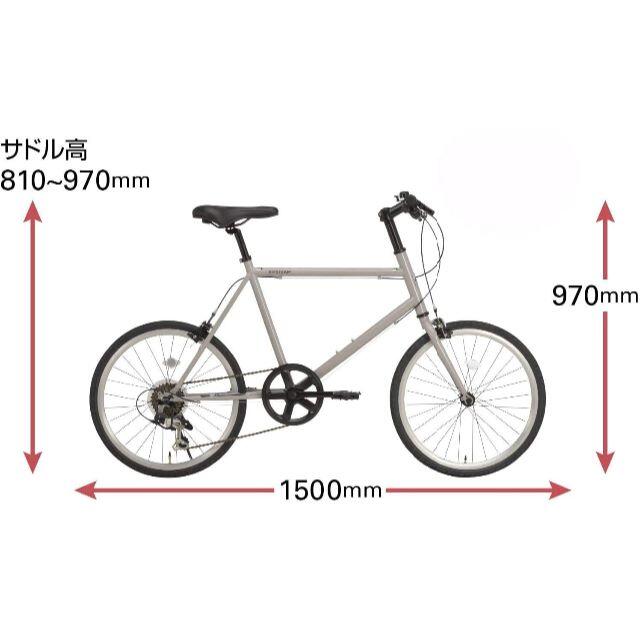 RIPSTOP ミニベロ 20インチ RSM-01 ブラック　OU50554 スポーツ/アウトドアの自転車(自転車本体)の商品写真