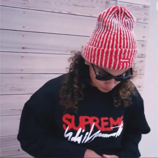 supreme Rainbow knit Loose Gauge beanie帽子