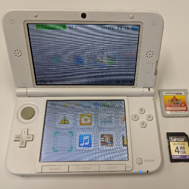 Nintendo 3DS LL 本体 白（SPR-001)と妖怪ウォッチバス