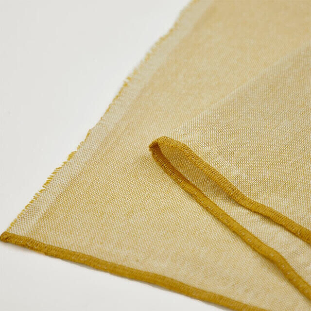 unico(ウニコ)のコットンシャンブレー　マルチクロスイエロー（2枚セット） ハンドメイドの素材/材料(生地/糸)の商品写真