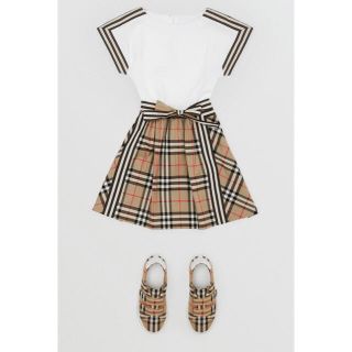 バーバリー(BURBERRY)のヴィンテージチェックディテール コットンドレス　Burberry 　ワンピース(ワンピース)