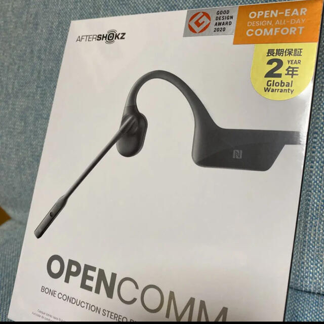 新品未開封 OPENCOMM ストレートグレー AFT-EP-000026 スマホ/家電/カメラのオーディオ機器(ヘッドフォン/イヤフォン)の商品写真