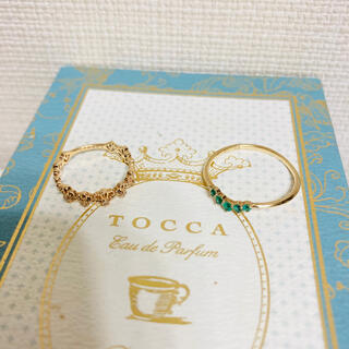 トッカ(TOCCA)の希少☆TOCCA jewelry エメラルドリング　シェルダイヤモンドリング　(リング(指輪))