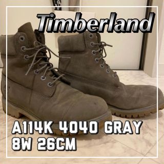 ティンバーランド(Timberland)のティンバーランド　ブーツ　A114K 4040 グレー　サイズ8W 26cm(ブーツ)