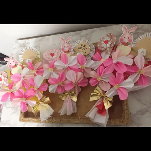 桜舞う メッセージオーダー可のウサギ折り紙花束 の通販 By たけちゃん S Shop ラクマ